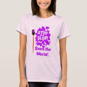 Stop Slop Rette Welt Pinsel Kunst T-Shirt