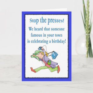 Stop The Presses Alles Gute zum Geburtstag Karte G
