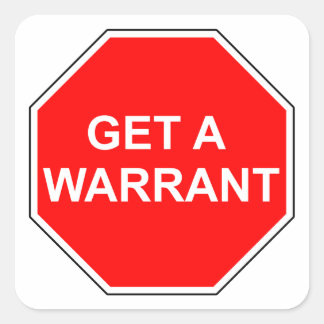STOP und bekommt einen Optionsschein Quadratischer Aufkleber