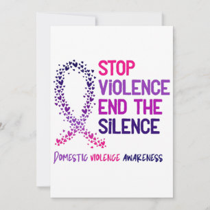 Stop Violence and the Silence Domestic Violence Aw Einladung