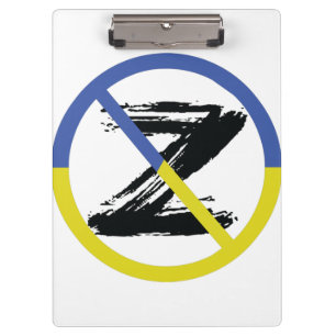 Stop war in Ukraine Throw Pillow Klemmbrett