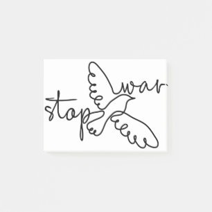 Stop War Post-it Klebezettel