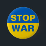 Stop War Ukraine Ukrainian Button<br><div class="desc">Stop War Ukraine Ukrainian</div>