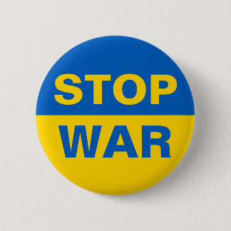 Stop War Ukraine Ukrainian Button