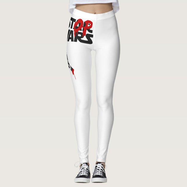 Stop Wars Parodie-Logo Leggings (Vorderseite)