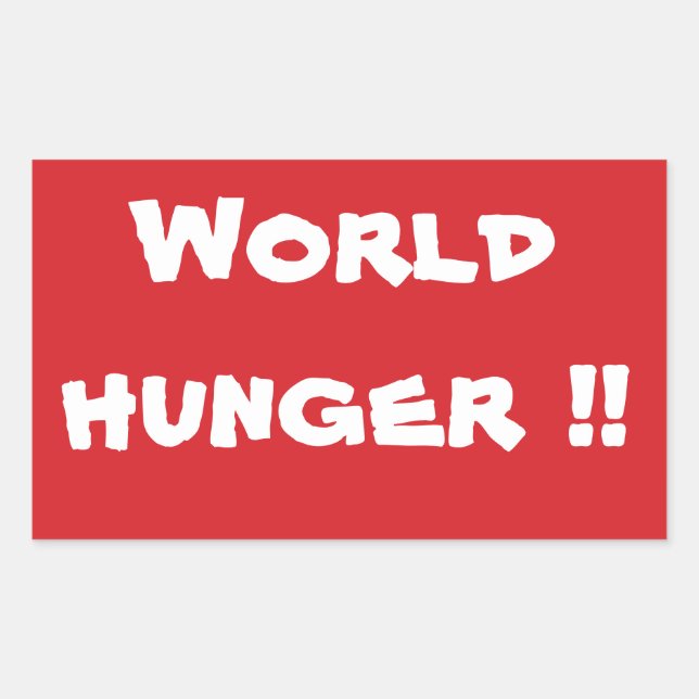 STOP World Hunger Stopp Sign Sticker (Vorderseite)