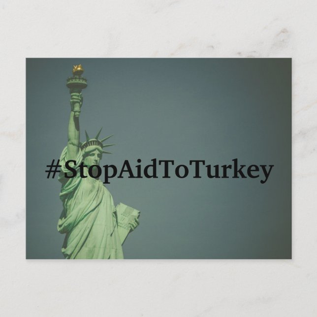 #StopAidToTurkey Postcard Postkarte (Vorderseite)