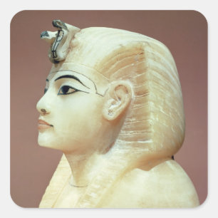 Stopfen aus einer der Canopic-Urnen Quadratischer Aufkleber