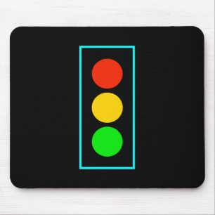 Stoplight mit hellblauer Grenze Mousepad