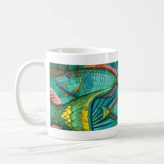 Stoplight Parrotfish Graphic Kaffeetasse (Links)