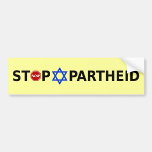 Stopp Apartheid Autoaufkleber