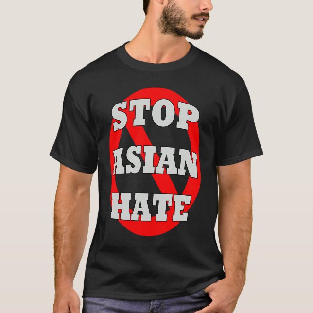 Stopp Asian AAPI Hate Support Asian American Posit T-Shirt (Vorderseite)