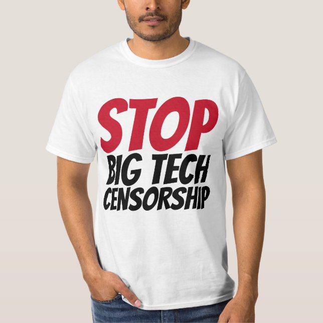 STOPP BIG TECH CENSORIP T - SHIRT (Vorderseite)