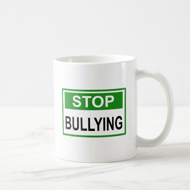 Stopp Bully Signing Green Kaffeetasse (Rechts)
