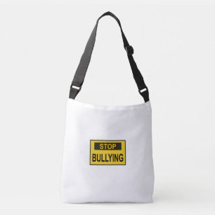 Stopp Bullying Gelbes Zeichen Tragetaschen Mit Langen Trägern