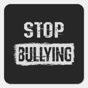 Stopp Bullying Quadratischer Aufkleber