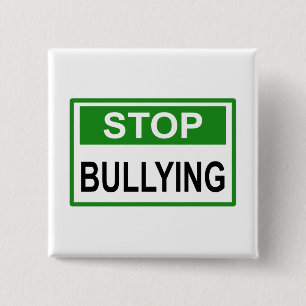Stopp Bullying Schild grün Button