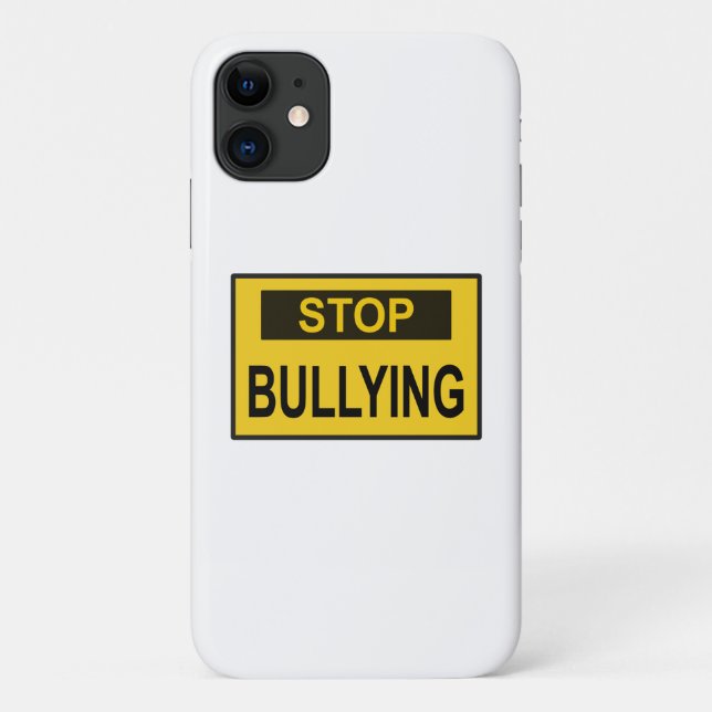 Stopp Bullying Sign Gelb Case-Mate iPhone Hülle (Rückseite)