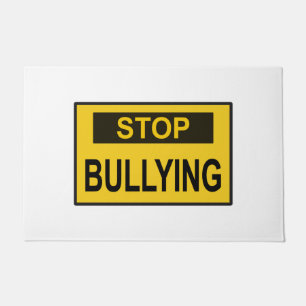 Stopp Bullying Sign Gelb Fußmatte