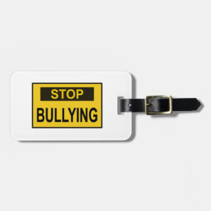 Stopp Bullying Sign Gelb Gepäckanhänger