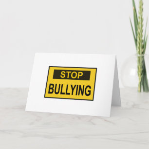 Stopp Bullying Sign Gelb Karte