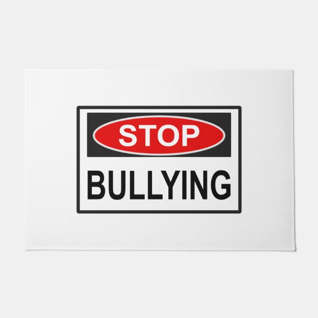 Stopp Bullying Sign red Fußmatte (Vorderseite)
