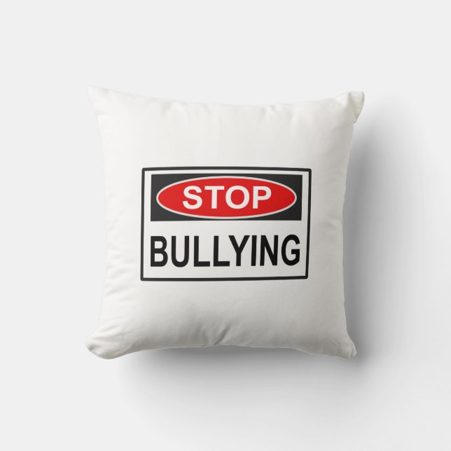 Stopp Bullying Sign red Kissen (Vorderseite)