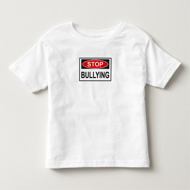Stopp Bullying Sign red Kleinkind T-shirt (Vorderseite)