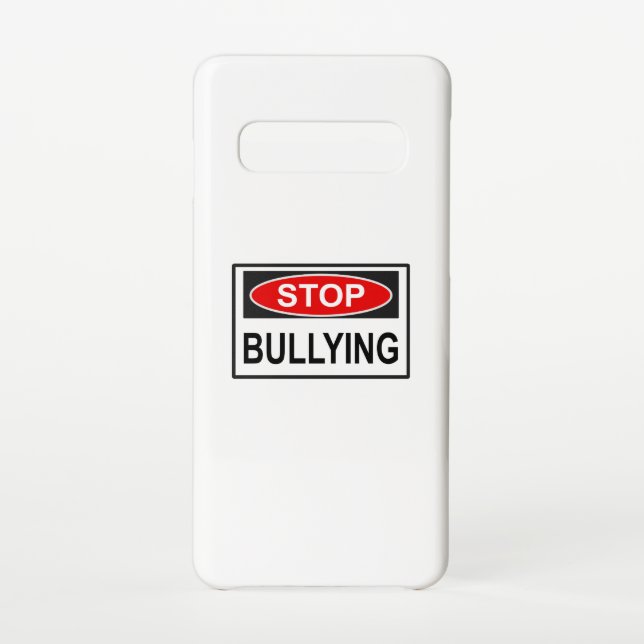Stopp Bullying Sign red Samsung Galaxy Hülle (Rückseite)
