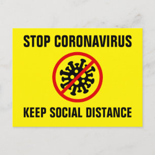 Stopp Corona Virus Covid 19 Verlangsamt die Verbre Postkarte