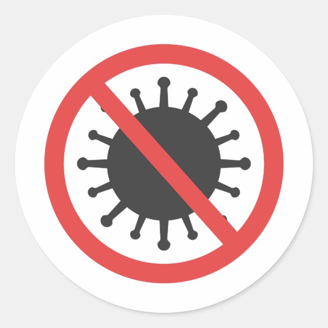 Stopp-Coronavirus-Aufkleber Runder Aufkleber (Vorderseite)