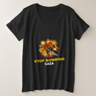 Stopp der Bombardierung Gaza - Völkermord Große Größe T-Shirt