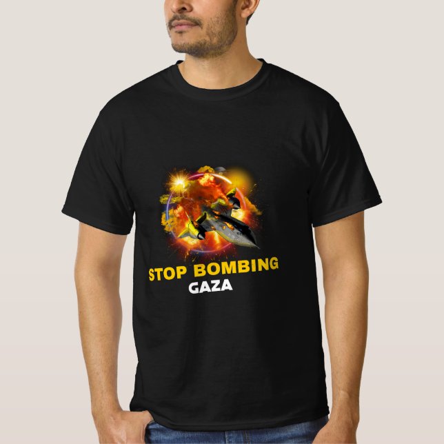 Stopp der Bombardierung Gaza - Völkermord T-Shirt (Vorderseite)