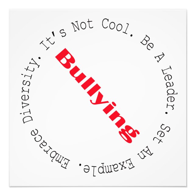 Stopp der Bullying-Kontur von Shirley Taylor Fotodruck (Vorne)