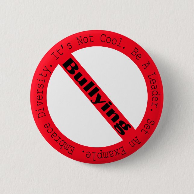 Stopp des Mobbing-Logos von Shirley Taylor Button (Vorderseite)