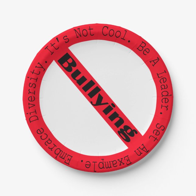 Stopp des Mobbing-Logos von Shirley Taylor Pappteller (Vorderseite)