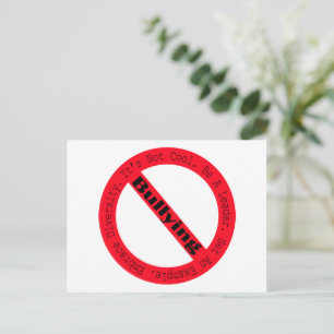 Stopp des Mobbing-Logos von Shirley Taylor Postkarte