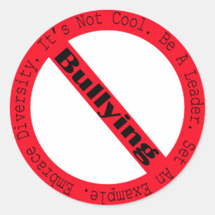 Stopp des Mobbing-Logos von Shirley Taylor Runder Aufkleber