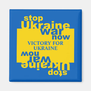 Stopp des ukrainischen Krieges Jetzt Flaggensieg f Magnet