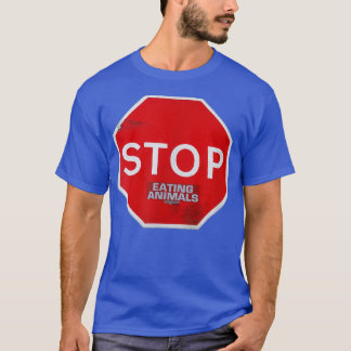 Stopp Eating Tiere Vegetarische vegane Straße Schi T-Shirt