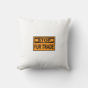 Stopp Fair Trade Sign Orange Kissen
