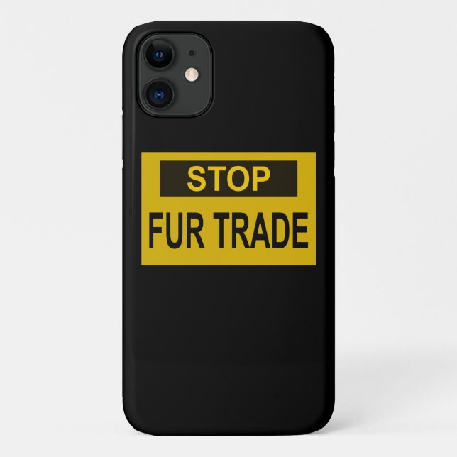 Stopp Femtrade Zeichen gelb Case-Mate iPhone Hülle (Rückseite)