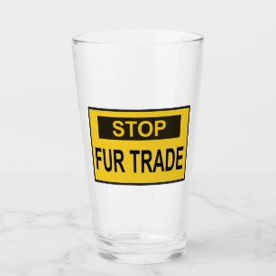 Stopp Femtrade Zeichen gelb Glas