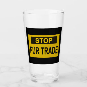 Stopp Femtrade Zeichen gelb Glas