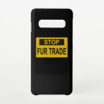Stopp Femtrade Zeichen gelb Samsung Galaxy S10 Hülle<br><div class="desc">Stoppt den Pelzhandel. Jeder Pelzträger hat Blut an seinen Händen. Sag nein zu Fell! Pelz ist Mord. Anti Pelzdesign mit Slogan gegen Pelzhändler. Setzen Sie sich für Tierrechte und Tierschutz ein.</div>