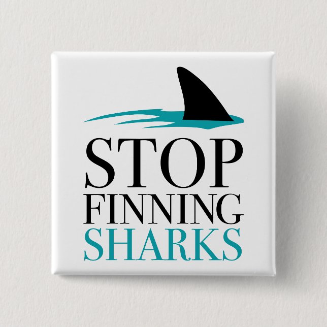 STOPP FINNING SHARKS BUTTON (Vorderseite)
