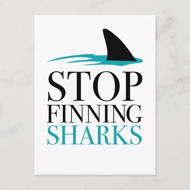STOPP FINNING SHARKS POSTKARTE (Vorderseite)