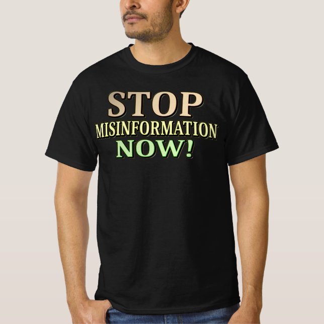 "STOPP FISINFORMATION" Niedliches Design. Jetzt ka T-Shirt (Vorderseite)