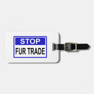 Stopp Fur Trade Blue Schild Gepäckanhänger