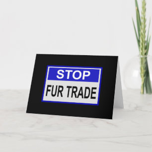 Stopp Fur Trade Blue Schild Karte